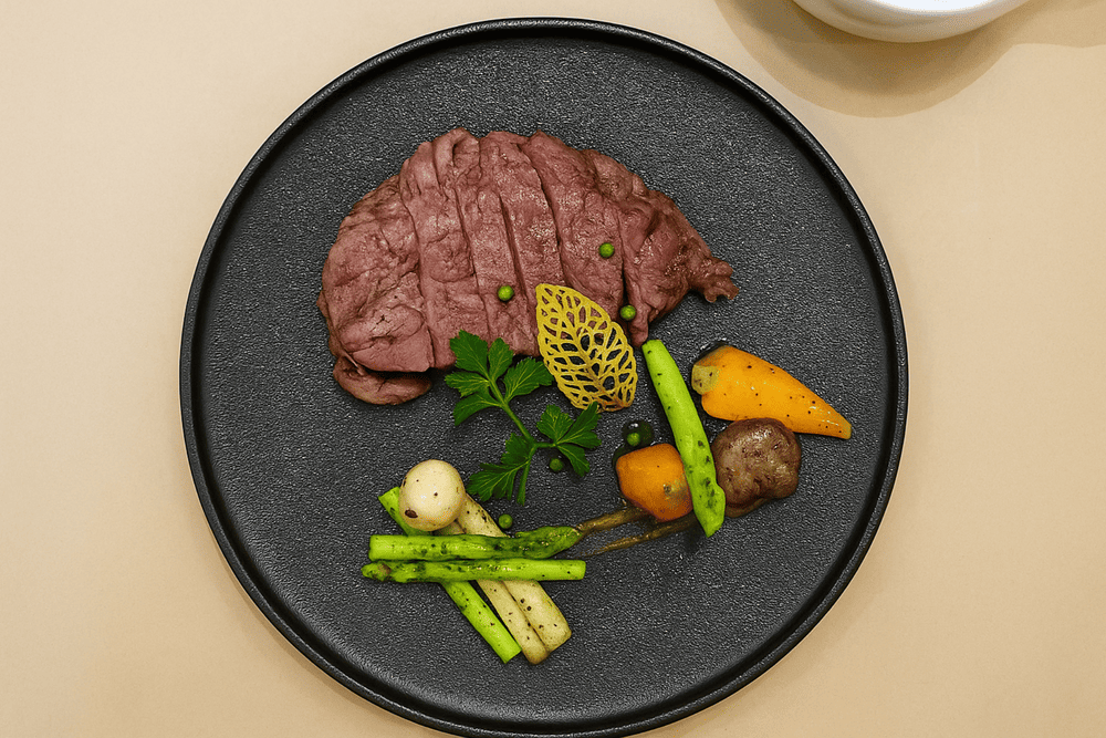 Steaks at Cardi are grilled on a 200°C hot stone, preserving flavor and tenderness